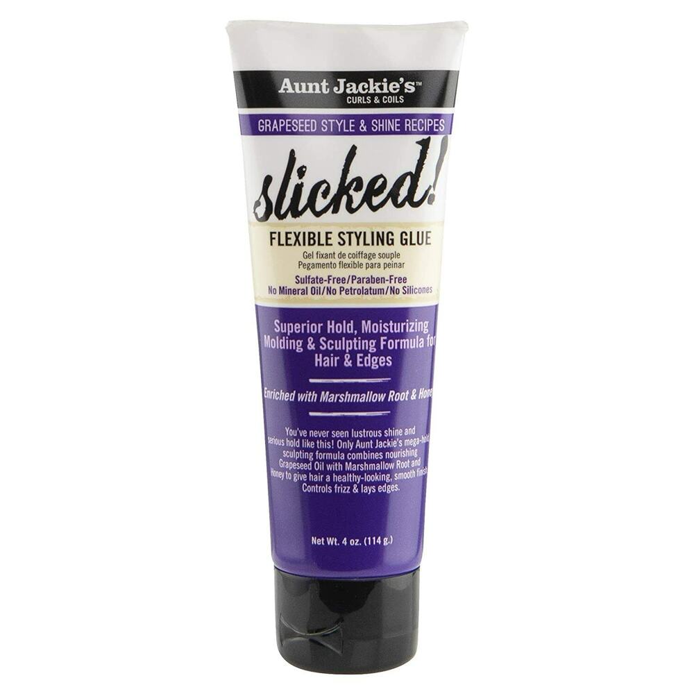 Aunt Jackie's SLICKED Flexible Styling Glue- Grapeseed Style & Shine 4oz
